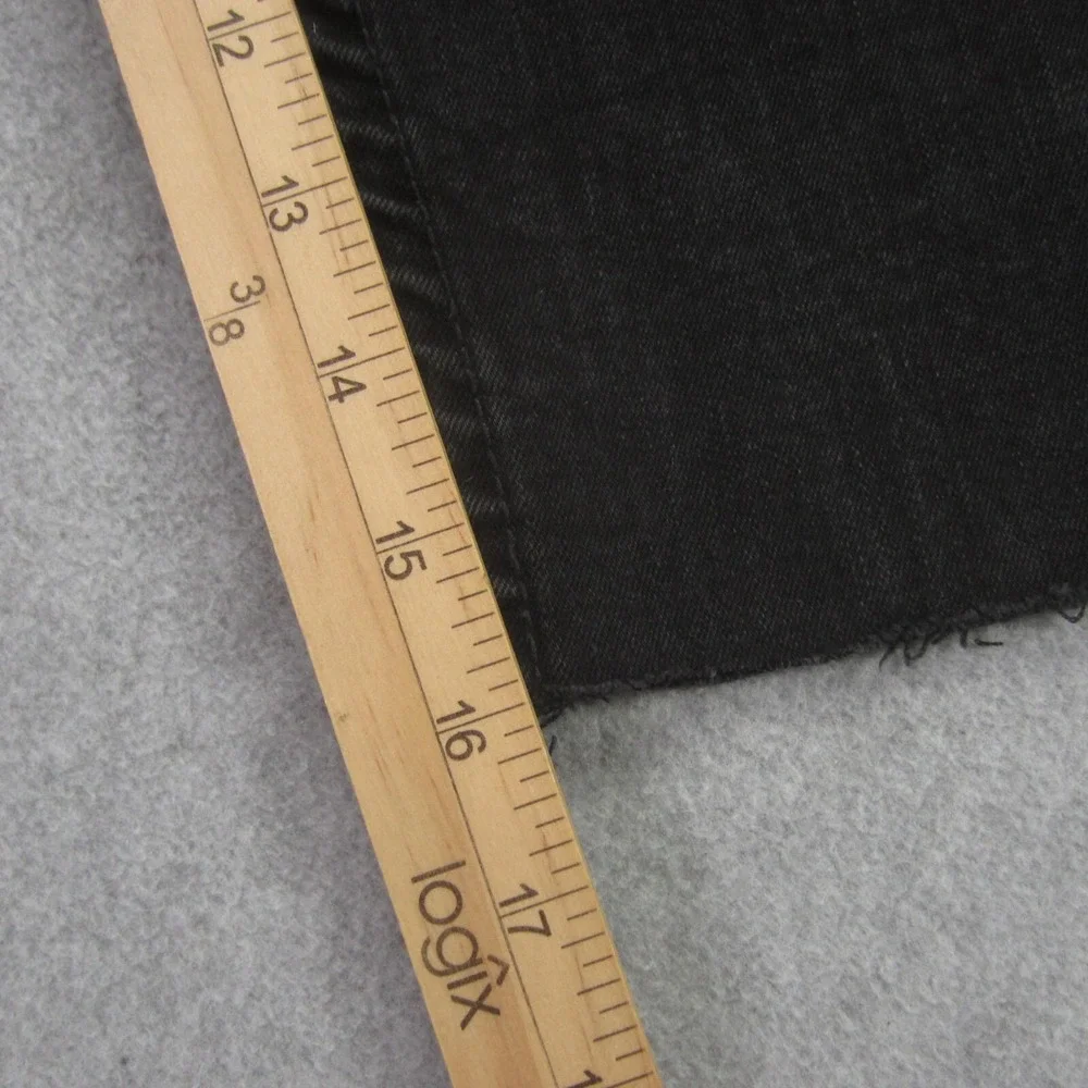 True Religion Ricky Relaxed Straight Shorts Mens 33 Black Denim Flap Pocket Cut‎